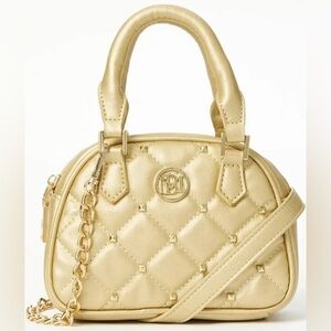 Badgley Mischka Studded Quilted Dome Convertible Bag